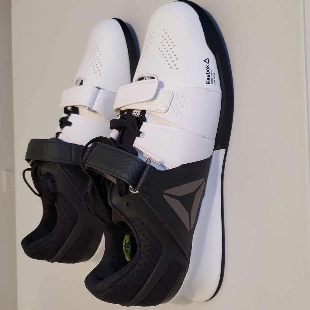 Reebok Legacy Lifter size 12 black and white weightlifting shoes